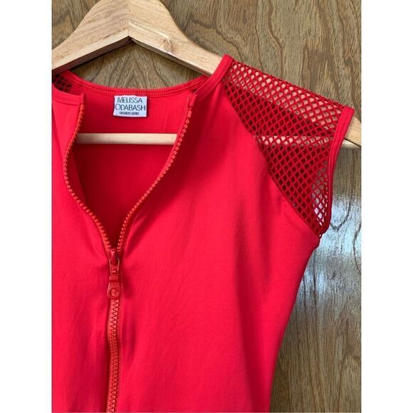 Melissa Odabash Honolua Sports‎ Zip-Up Swimsuit Red Size 4 - Picture 6 of 12